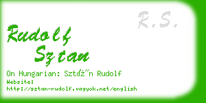 rudolf sztan business card